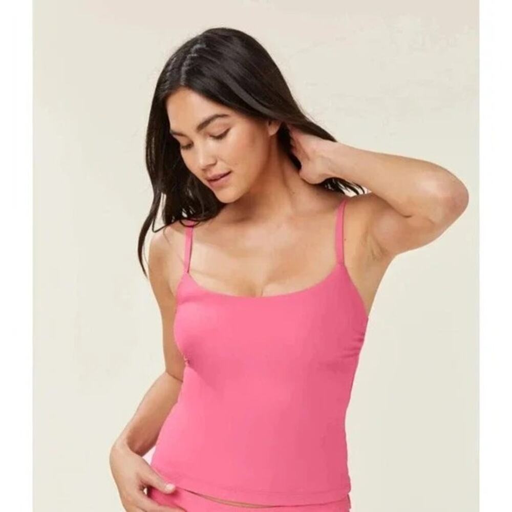 Andie Swim The Longline Tank Top Rogue Pink Eco Nylon S NWT
